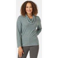 Penny Plain Women's Stripe Cowl Neck Top in Green | Size: 10-12