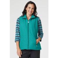 Penny Plain Women's Quilt Gilet in Blue | Size: 22-24