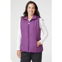 Penny Plain Women's Quilt Gilet in Purple | Size: 10-12