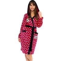 Disney Women's Minnie Mouse Dressing Gown in Red | Size: 2XL