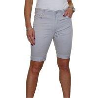 Paulo Due Women's Chino Bermuda Shorts in Grey | Size: 16
