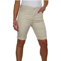 Paulo Due Women's Bermuda Chino Shorts in Beige | Size: 22
