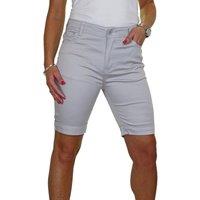 Paulo Due Women's Bermuda Chino Shorts in Mid Grey | Size: 20