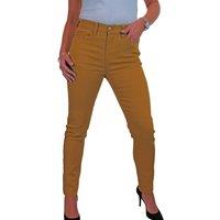 Paulo Due Women's Stretch Denim Soft Touch Jeans in Yellow | Size: 18