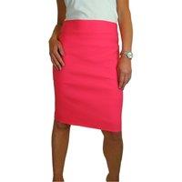 Paulo Due Women's Stretch Bodycon Pencil Skirt 22 in Coral | Size: 6