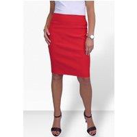 Paulo Due Women's Stretch Bodycon Pencil Skirt 22 in Red | Size: 8