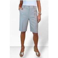 Paulo Due Women's Smart Pleated Tailored Shorts in Light Grey | Size: 22