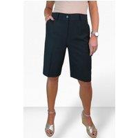 Paulo Due Women's Smart Pleated Tailored Shorts in Black | Size: 18