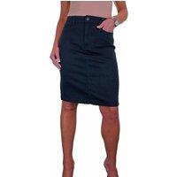 Paulo Due Women's Stretch Cotton Pencil Skirt Knee Length in Navy | Size: 16