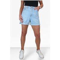 Paulo Due Women's Relaxed Mom Fit Denim Jean Shorts in Pale Blue | Size: 12