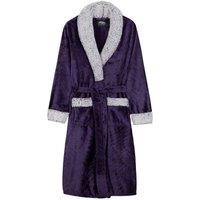 CityComfort Women's Hooded Fluffy Dressing Gown in Purple | Size: Medium