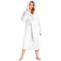 CityComfort Women's Hooded Fluffy Dressing Gown in Dark Grey | Size: Large