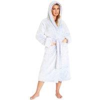 CityComfort Women's Hooded Fluffy Dressing Gown in Purple | Size: Medium