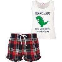 60 SECOND MAKEOVER Women's Mummy Dinosaur Pyjama Set in Red | Size: XL