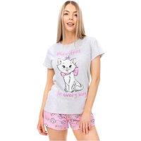 Disney Women's Aristocats Short Pyjamas Purfect In Every Way in Grey | Size: 2XL