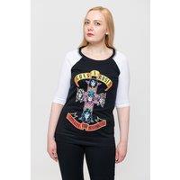 Guns N Roses Women's Appetite for Destruction Raglan T-Shirt in Black | Size: 3XL