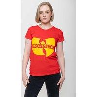 Wu Tang Clan Women's Katana Logo Skinny Fit T-Shirt in Red | Size: XL