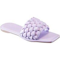 IVACHY Women's Slider Flat Mules in Purple | Size: 6
