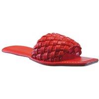 IVACHY Women's Slider Flat Mules in Red | Size: 5