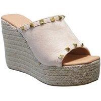 IVACHY Women's Summer Open Toe Espadrille Sandals in Nude | Size: 7.5