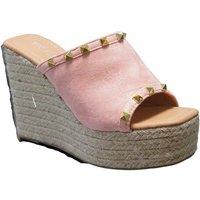 IVACHY Women's Summer Open Toe Espadrille Sandals in Pink | Size: 7