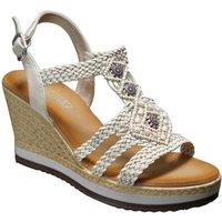 IVACHY Women's Summer Braided Strappy Sandals in Beige | Size: 7