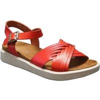 IVACHY Women's Summer Comfy Wide Ankle-Strap in Red | Size: 3