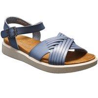 IVACHY Women's Summer Comfy Wide Ankle-Strap in Blue | Size: 5