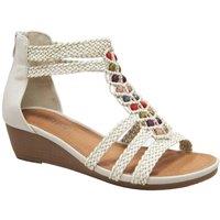 IVACHY Women's Summer Braided Sandals in Beige | Size: 4