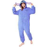 Disney Women's Stitch Snuggly Fleece Onesie in Purple | Size: Large