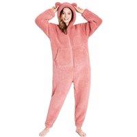 CityComfort Women's Onesie Loungewear in Pink | Size: Medium