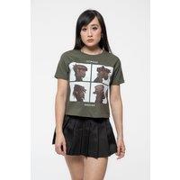 Gorillaz Women's Demon Days Crop Top in Green | Size: Medium