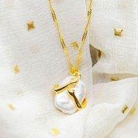 The Colourful Aura Women's Two Hands Love Hugging White Stone Square Pearl Pendant Necklace in Gold