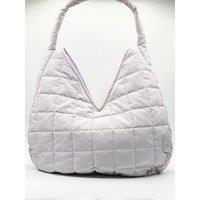SVNX Women's Oversized quilted shoulder bag in Lilac