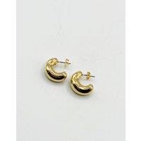 SVNX Women's Chunky Half Hoop Earrings in Gold
