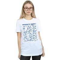 Disney Women's Finding Dory Wheres Dory? Cotton Boyfriend T-Shirt in White | Size: 3XL