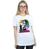 DC Comics Women's Catwoman Text Logo Cotton Boyfriend T-Shirt in White | Size: Medium