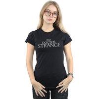 Marvel Women's Doctor Strange Logo Cotton T-Shirt in Black | Size: Small