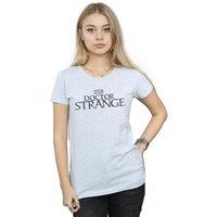 Marvel Women's Doctor Strange Logo Cotton T-Shirt in Grey | Size: XL