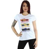 Disney Women's Cars Racer Profile Cotton T-Shirt in White | Size: Large