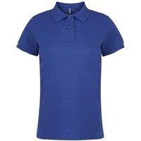 Asquith & Fox Women's Plain Short Sleeve Polo Shirt in Royal | Size: 2XL