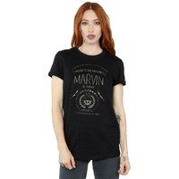 Looney Tunes Women's Marvin The Martian Wheres The Kaboom Cotton Boyfriend T-Shirt in Black | Size: 3XL