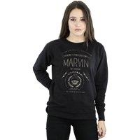 Looney Tunes Women's Marvin The Martian Wheres The Kaboom Sweatshirt in Black | Size: Medium