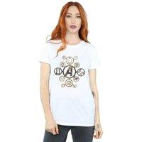 Marvel Women's Avengers Infinity War Icons Cotton Boyfriend T-Shirt in White | Size: 2XL