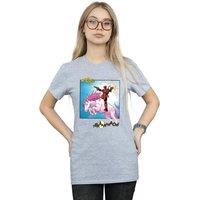 Marvel Women's Deadpool Hey You Cotton Boyfriend T-Shirt in Grey | Size: 2XL