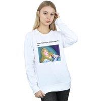 Disney Women's Sleeping Beauty Meme Sweatshirt in White | Size: Large
