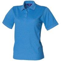 Henbury Women's 65 35 Polo Shirt in Jade | Size: Small