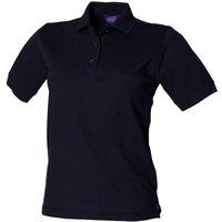 Henbury Women's 65 35 Polo Shirt in Navy | Size: Large