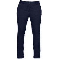Front Row Women's Cotton Rich Stretch Chino Trousers in Navy | Size: Medium
