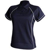 Finden & Hales Women's Coolplus Piped Sports Polo Shirt in Navy | Size: Medium